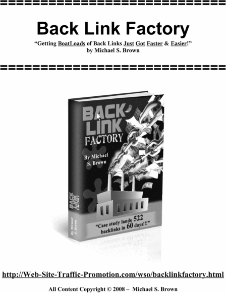 Product picture Backlink Factory Rights
